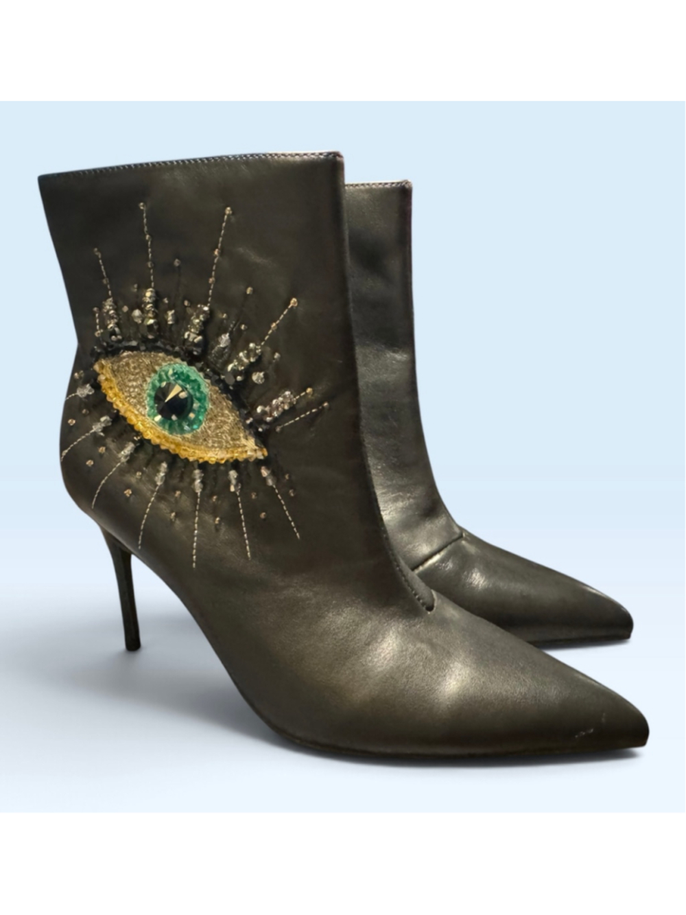 Kurt Geiger London Belgravia Evil Eye Ankle Boots Size 5.5-6 36 EU Embellished